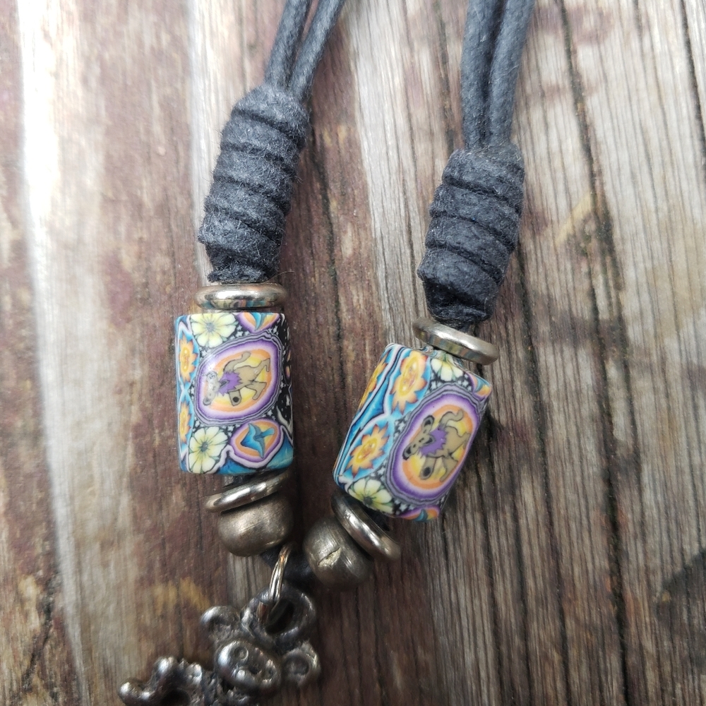 Grateful Dead Dancing Bear Necklace - Handmade - Picture 2 of 10